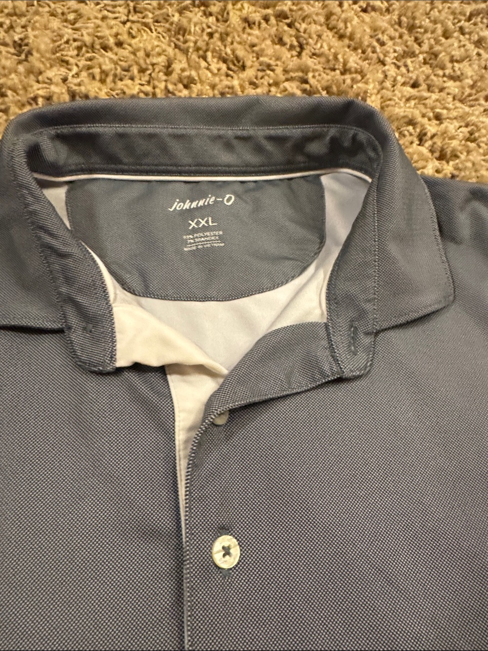 Johnnie O Men's Gray Performance Polo Shirt XXL - Picture 2 of 4